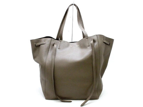Celine Handbags - Celine Tote Bag Cabas Phantom Calfskin Gray